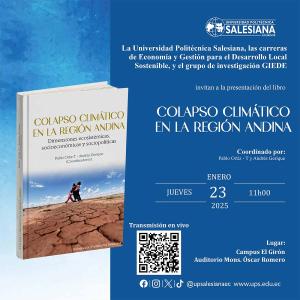 Afiche de la Presentación del libro: Colapso climático en la región andina